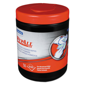WypAll® Heavy-duty Waterless Cleaning Wipes, 12 X 9 1-2, Green-white, 50-canister, 8-ct freeshipping - TVN Wholesale